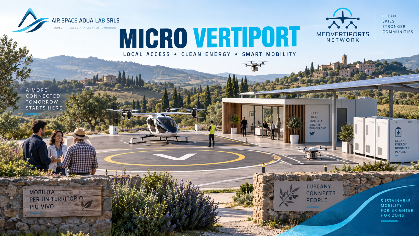 Micro Vertiport MedVertiports Network