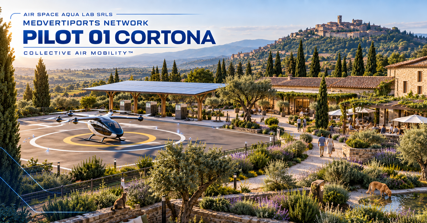 Pilot 01 Cortona — MedVertiports Network by Air Space Aqua Lab Srls